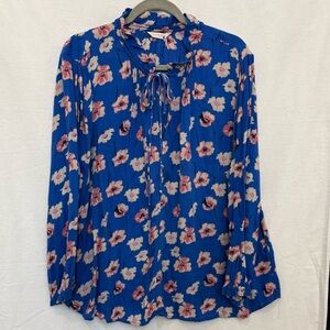 Lucky Brand Blue Floral Blouse